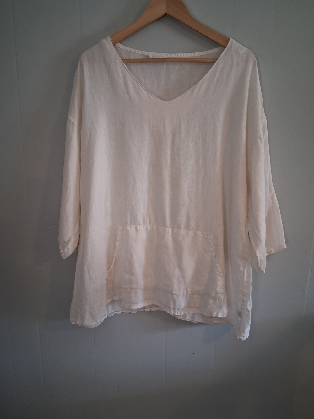 bryn Walker 100% Linen Tunic Top Size Large